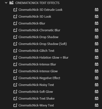 Cinematic Text Pack